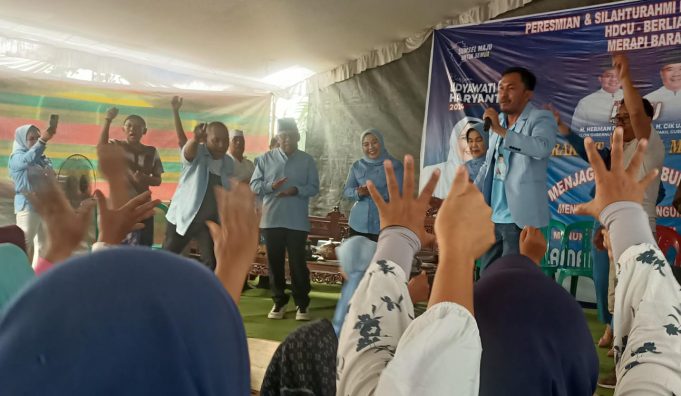 Riang Gembira Warga Merapi Barat Siap Menangkan Pasangan Lidyawati-Haryanto