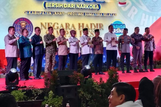 Genderang Perang Narkoba Dibunyikan, Lahat Deklarasi Indonesia Bersinar